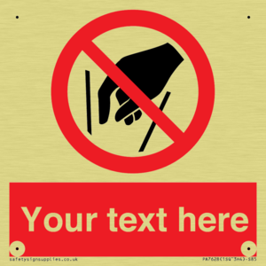 Custom prohibition No reaching in